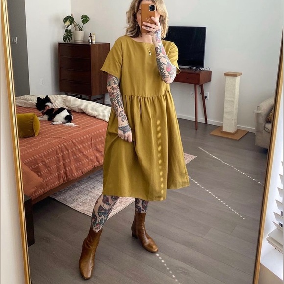 Tradlands Nico Dress | Dried Tobacco | XS - Picture 6 of 6